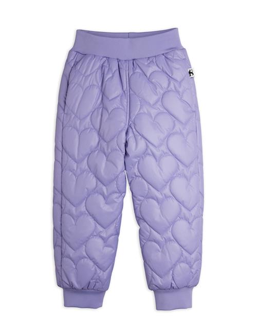 Mini Rodini Hearts Quilted Outerwear Trousers Purple Purple 92/98 cm  Lilla  92/98 cm  Drenge, Piger