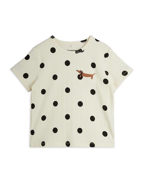 Mini Rodini Dots T-shirt Off-white  Off-white 92/98 cm  Hvid  92/98 cm  Drenge, Piger