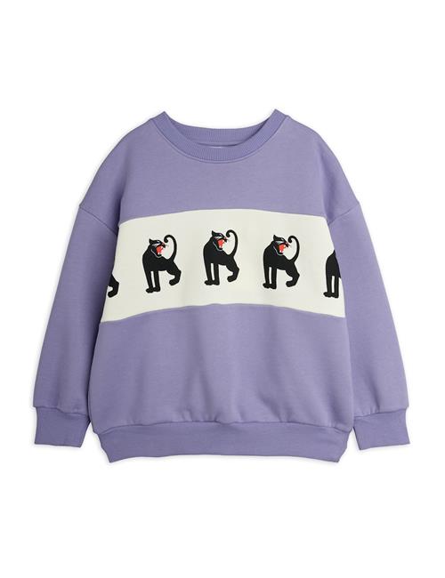 Mini Rodini Panther Panel Sweatshirt Purple Purple 116/122 cm  Lilla  116/122 cm  Drenge, Piger