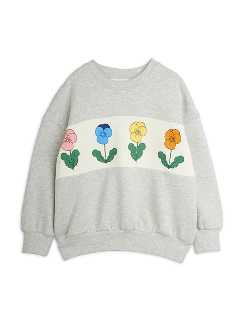 Mini Rodini Violas Panel Sweatshirt Grey Melange Grey Melange 116/122 cm  Grå  116/122 cm  Drenge, Piger