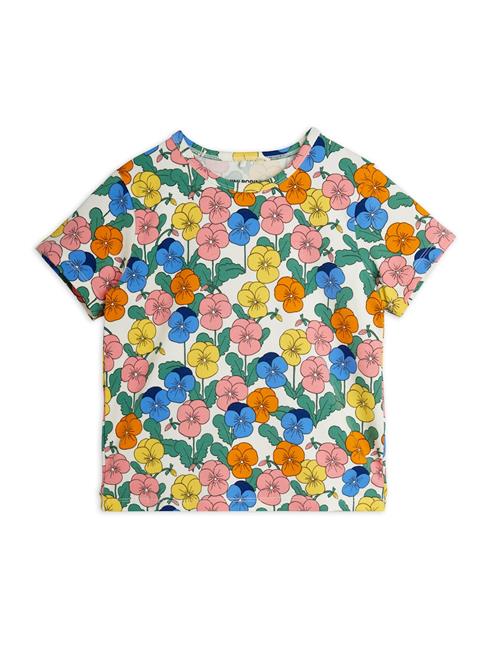 Mini Rodini Violas Aop Ss Tee Multi Multi 80/86 cm  Blå  80/86 cm  Drenge, Piger