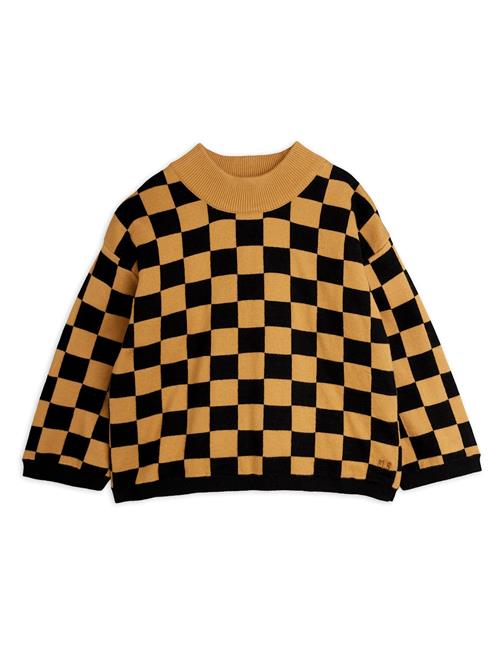 Mini Rodini Chess Check Knitted Sweater Brown Brown 104/110 cm  Brun  104/110 cm  Drenge, Piger