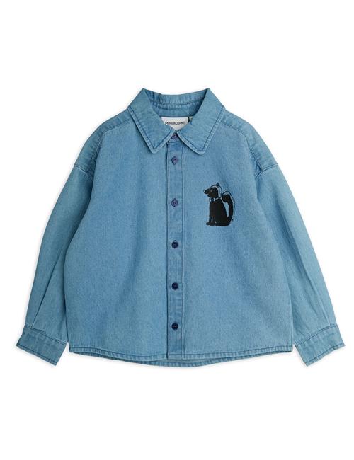 Mini Rodini Lw Denim Skunk Sp Ls Shirt Blue Blue 104/110 cm  Blå  104/110 cm  Drenge
