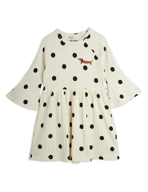 Mini Rodini Dots Aop Dog Trumpet Sleeve Dress Off-white Off-white 116/122 cm  Hvid  116/122 cm  Drenge, Piger