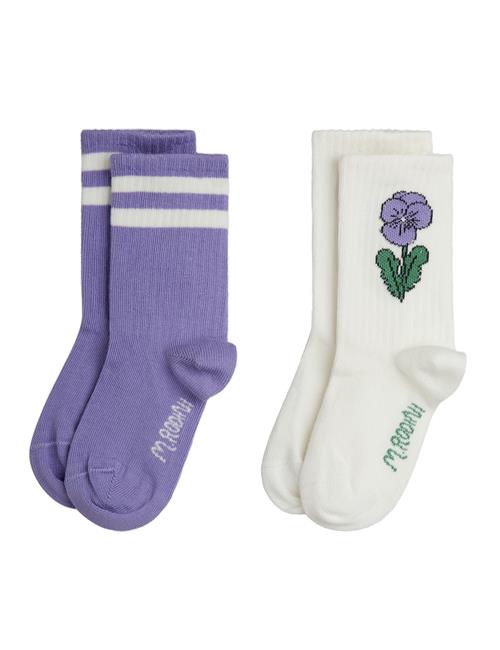 Mini Rodini Viola 2-pak Skridsikre Sokker Multi  Multi 32-35 EU  Hvid  32-35 EU  Drenge, Piger