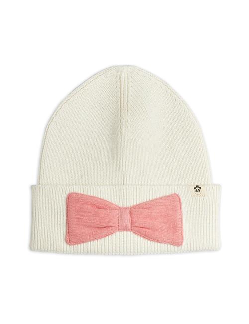 Mini Rodini Knitted Wool Blend Beanie W Bow Off-white Off-white 56/58 cm  Hvid  56/58 cm  Drenge, Piger
