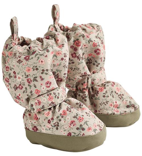 Wheat Overtrækssko m. Fleece - Grey Moon Flowers