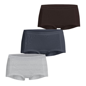 Björn Borg Trusser 3P Everyday Cotton Boxer Shorts Sort/Grå bomuld Large Dame