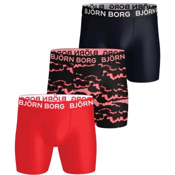 Björn Borg 3P Sports Microfiber Boxers Rød/Sort polyester X-Large Herre