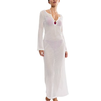 Triumph Beach MyWear Crochet Long Dress Hvid polyester 46 Dame