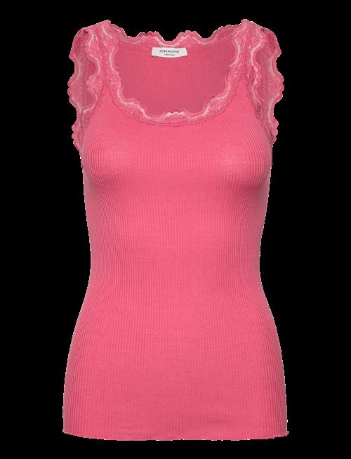 Rosemunde | Rwbabette Silk Sl U-Neck Long Lace Top | L