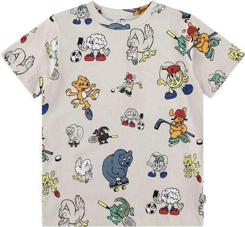 Molo Ralphie T-Shirts Short Sleeves Curious Pals Curious Pals 152 cm  Grå  152 cm  Drenge