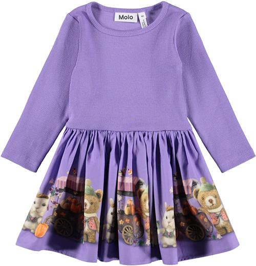 Molo Candi Dress Ls Flower Market Flower Market 80 cm  Lilla  80 cm  Piger
