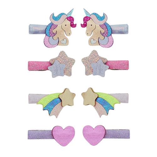 Mimi & Lula 8 Hair Clips - Unicornland Unicornland-One Size  Lyserød  One Size 3-8 Years Piger