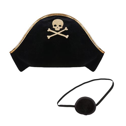 Mimi & Lula Pirat-hat Black  Black-One Size  Sort  One Size 3-8 Years Piger