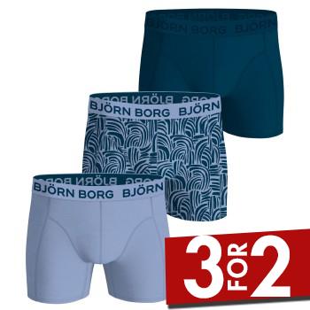 Björn Borg 3P Bamboo Cotton Boxers Marine/Blå X-Large Herre
