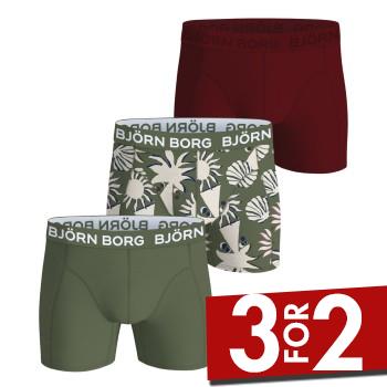 Björn Borg 3P Bamboo Cotton Boxers Rød/Grøn Large Herre