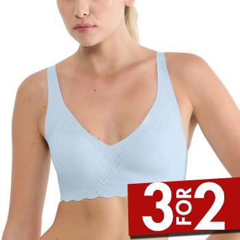 Sloggi BH ZERO Feel Bliss Soft Bra Lyseblå X-Large Dame