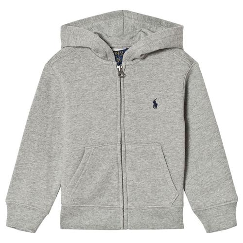 Ralph Lauren Hættetrøje Med Lynlås I Bomuldsfleece Dark Sport Heather 6-7 years (US 8)  Grå  136-138 cm  Drenge