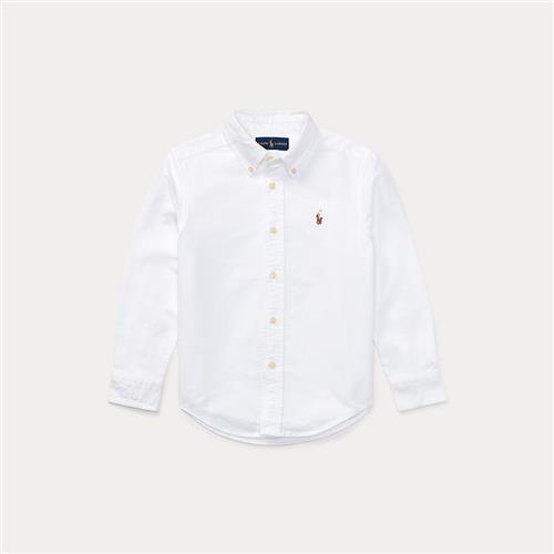 Ralph Lauren The Iconic Oxford-skjorte White  White 117-123cm  Hvid  117-123 cm  Drenge