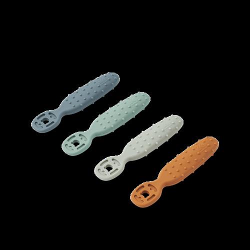 Liewood Caelia 4-pak Læreskeer Whale Blue Multi Mix  Whale Blue Multi Mix One Size  Blå  One Size  Drenge, Piger