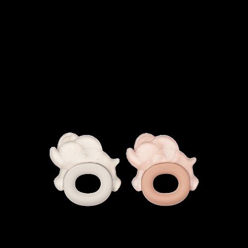 Liewood Rita Elephant 2-pak Køle-bideringer Pale Tuscany / Sandy  Pale Tuscany Sandy One Size  Creme  One Size  Drenge, Piger