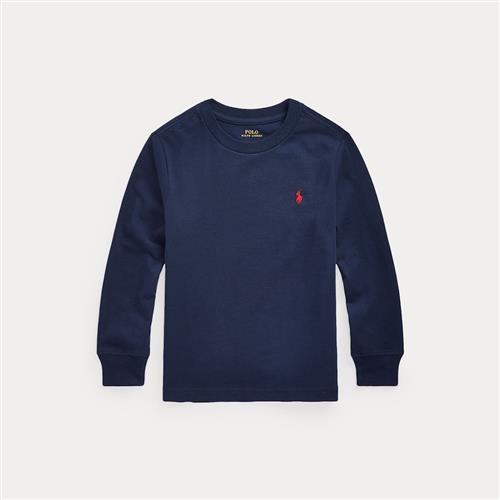 Ralph Lauren Long-sleeved Crew Neck Knit T-Shirts  T-Shirt Cruise Navy 7 Y  Marineblå  7 år  Drenge