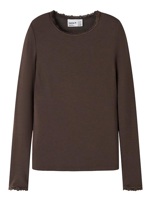 Name It Sweatshirt Chocolate Brown  Chocolate Brown 146/152 cm  Brun  146/152 cm  Piger