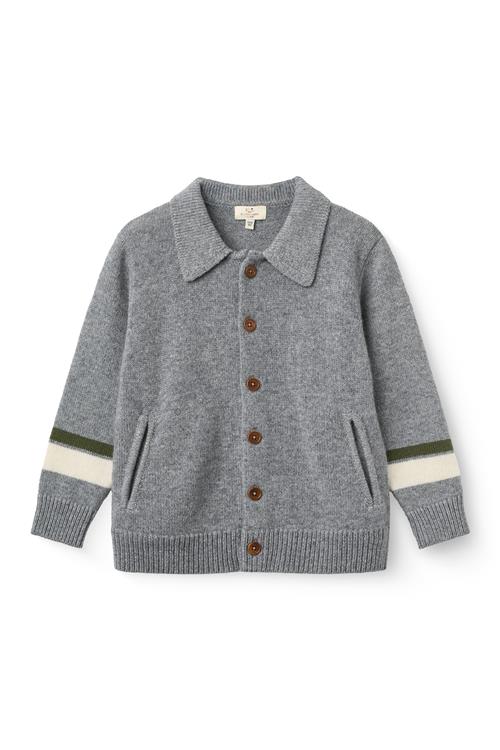 Copenhagen Colors Cashmere High School Cardigan Grey Melange Comb-122 cm  Grå  122 cm  Drenge