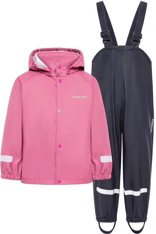 Didriksons Slaskeman Regnsæt Heather Pink  Heather Pink 140 cm  Lyserød  140 cm  Drenge, Piger
