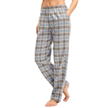 Calida Alpine Flannel Pyjama Pants Blå/Grå Small Dame
