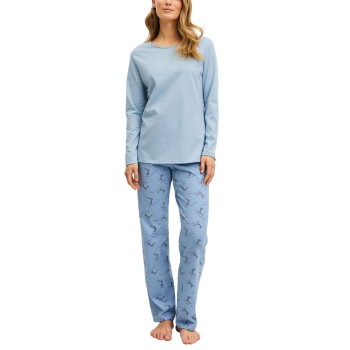 Calida Lovely Nights Pyjamas Blå/Blå bomuld Medium Dame