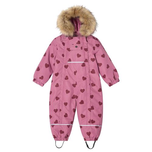 Kuling Val D'Isere Vinteroveralls Mauve Hearts  Mauve Hearts-98 cm  Lyserød  98 cm  Drenge, Piger