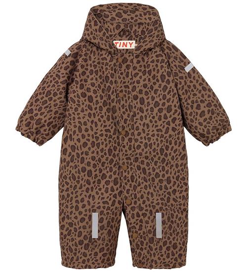 Tiny Cottons Flyverdragt - Mocha m. Leopardprint