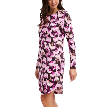 Calida Autumn Dreams Long Sleeve Nightshirt Rosa blomstret bomuld X-Small Dame