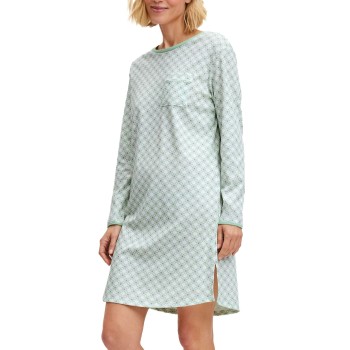 Calida Sweet Dreams Long Sleeve Nightdress Mintgrøn bomuld Large Dame