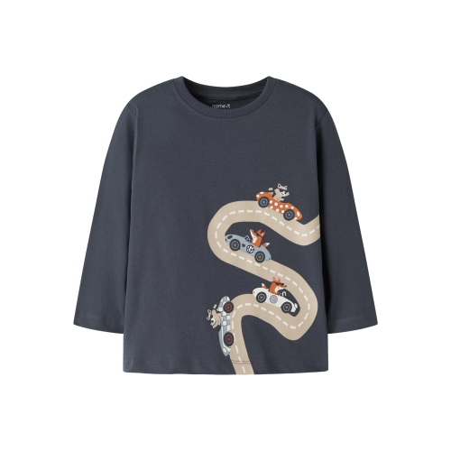 NAME IT Løs Langærmet Bluse Vagno Ombre Blue Racing