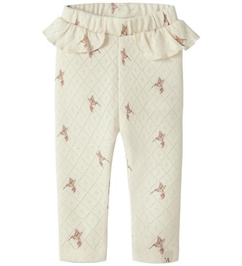 Lil Atelier Leggings - NbrRachello - Turtledove/Bird
