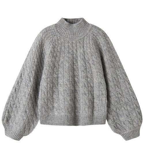 Name It Bluse - Strik - NkfNadalie - Grey Melange