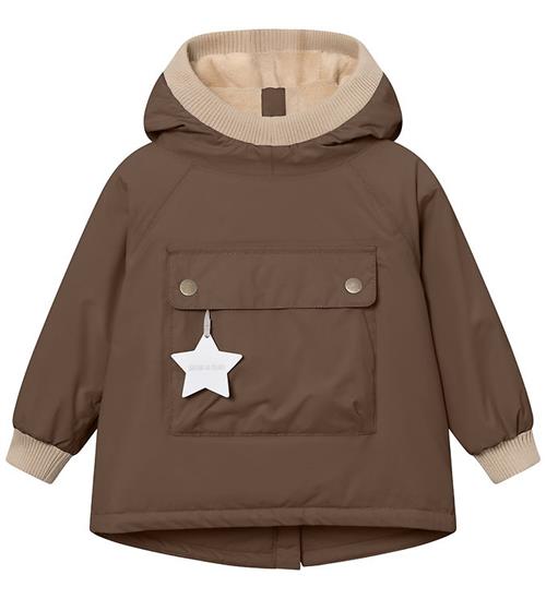 Mini A Ture Vinterjakke - MatBaby Wen Fleece Anorak - Chestnut b
