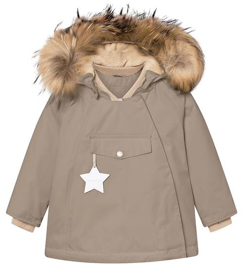 Mini A Ture Vinterjakke - MatWang Fleece/Fur - Grey Brown