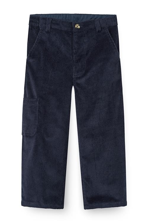 Copenhagen Colors Corduroy Cargo Pants Navy-122 cm  Marineblå  122 cm  Drenge