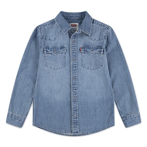 Levi's Lvb New Barstow Western Shirt Vintage Stone-8 Y  Blå  8 år  Drenge