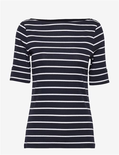 Lauren Ralph Lauren | Striped Stretch Cotton Boatneck Tee | M