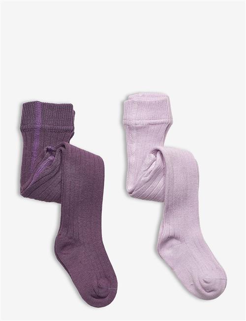 Minymo | Stocking - Solid Rib 2-Pack | 128-134