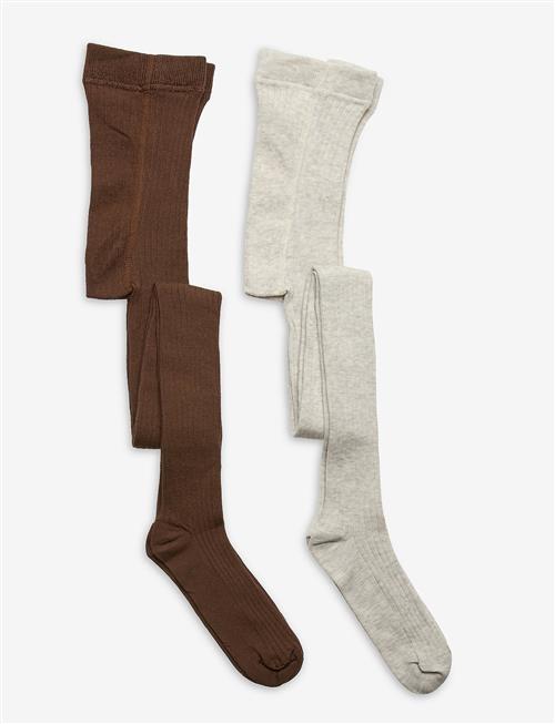 Minymo | Stocking - Solid Rib 2-Pack | 140-146