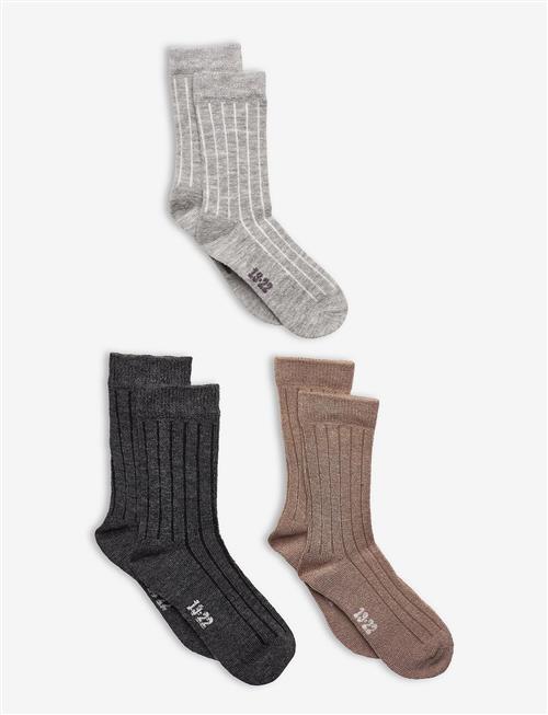 Minymo | Wool Socks - Rib 3-Pack | 27-30