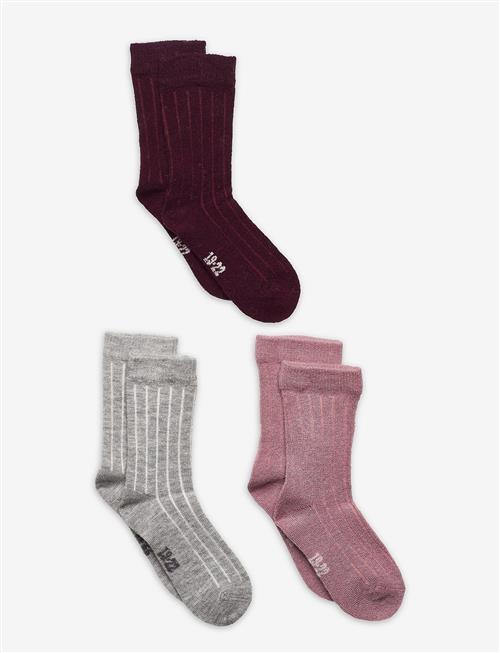 Minymo | Wool Socks - Rib 3-Pack | 15-18