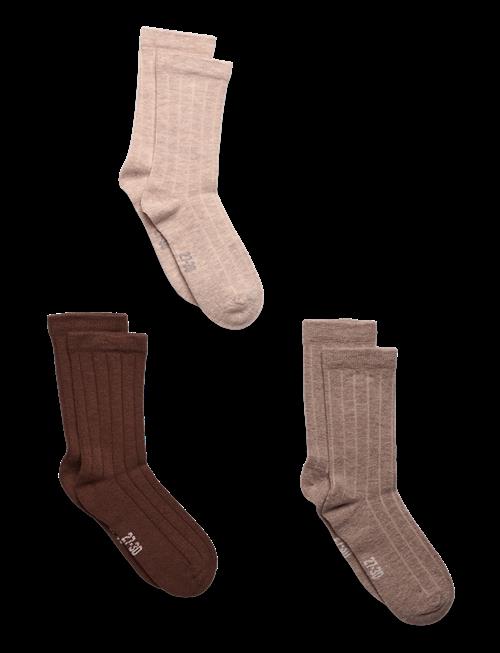 Minymo | Wool Socks - Rib 3-Pack | 19\22