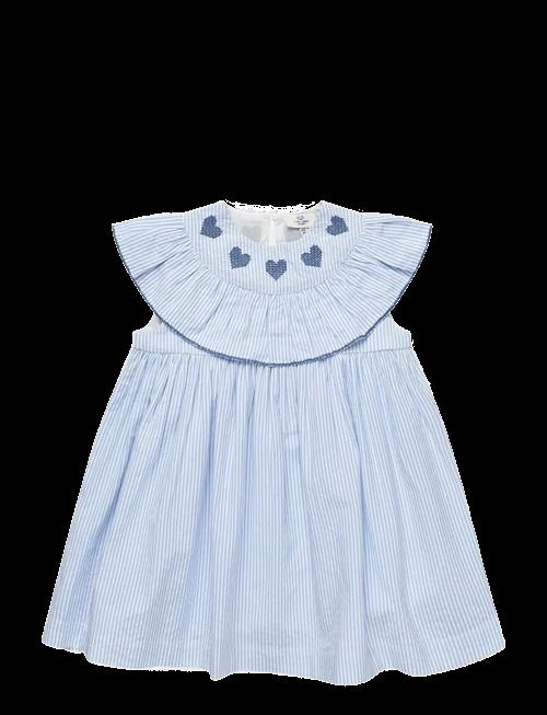 Copenhagen Colors | Seersucker Dress W. Heart | 128